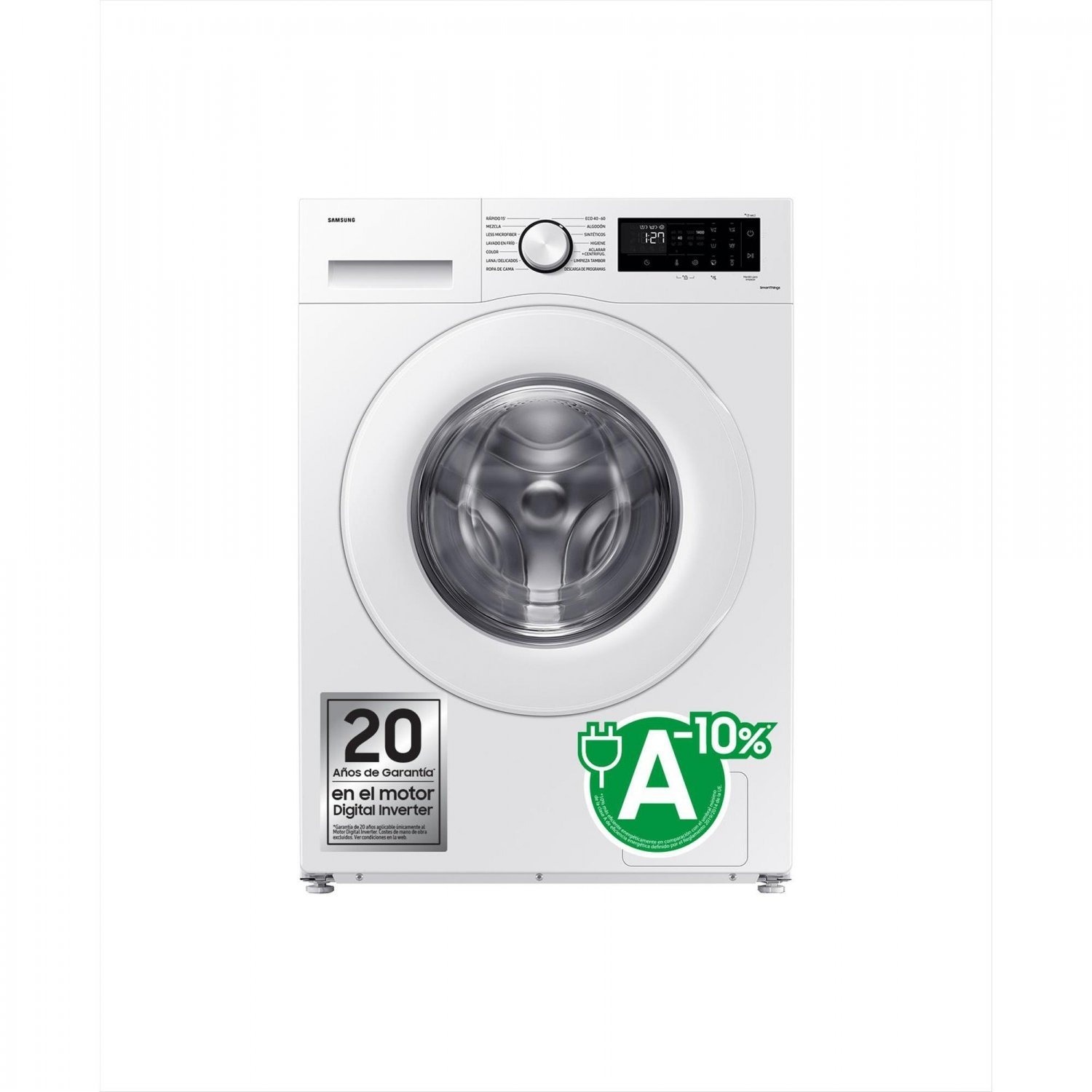 Samsung - Lavadora Samsung 9kg Tecnología Ecobubble™ Clase A Blanca WW90CGC04DTEEC.