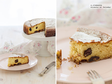 Pastel de queso ricotta y uvas pasas cocidas en Marsala. Receta
