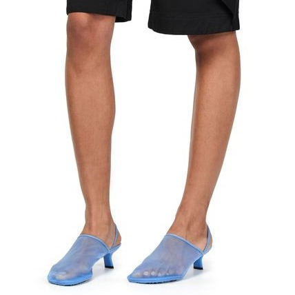 LOEWE
Petal mesh sling-back mule 45