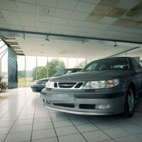 Este concesionario SAAB abandonado y lleno de coches se niega a desaparecer como la marca que antaño representó 