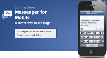 Facebook anuncia su aplicación de chat para móviles: Facebook Messenger