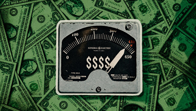 Contador electricidad dinero