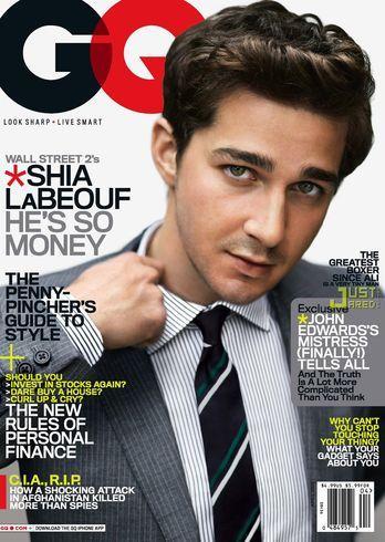 Shia LaBeouf en la portada de GQ
