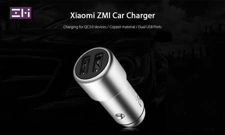 Oferta Flash: cargador de coche Xiaomi ZMI, con dos puertos USB y carga rápida, por sólo 8,88 euros