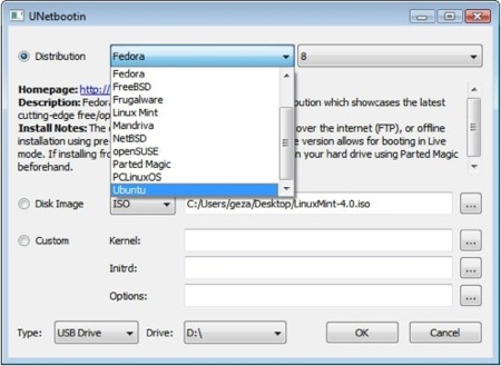 Instalando sistemas operativos desde un USB con UNetbootin
