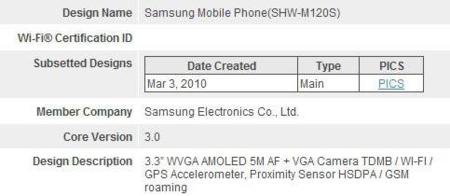 Samsung SHW-M120S, primer teléfono Android con Bluetooth 3.0