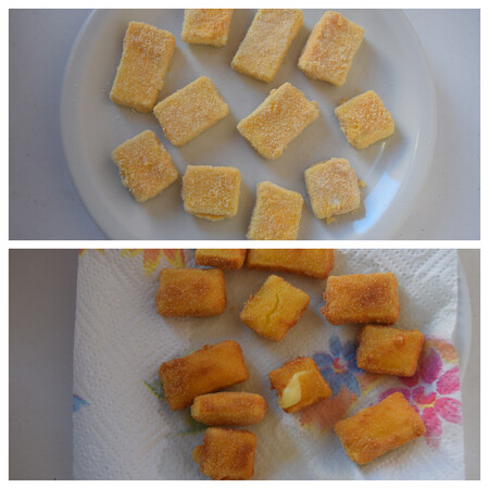 Queso brie rebozado paso a paso