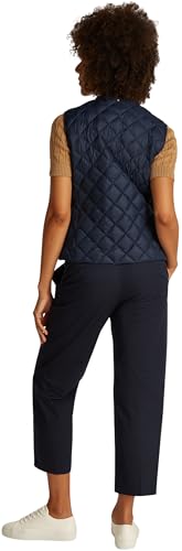 Tommy Hilfiger Chaleco Mujer Down Quilted Collarless Vest Fino, Azul (Dark Night Navy), XS