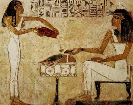 Egyptian Woman Painting Beer