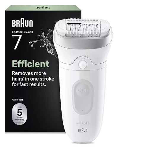 Braun Depiladora Eléctrica Mujer Silk·épil 7 Depiladora Corporal con Cabezal Ancho