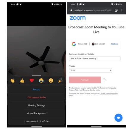 YouTube でライブ配信