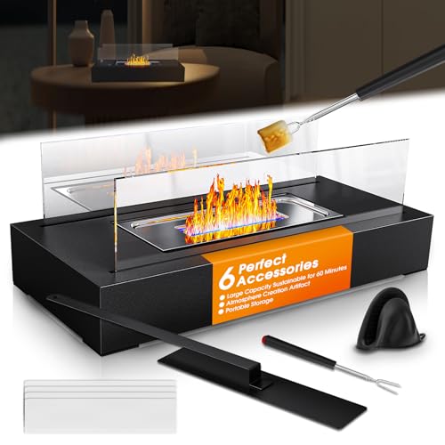 Obcarn Chimenea de Mesa con 6 Accesorios Chimeneas 