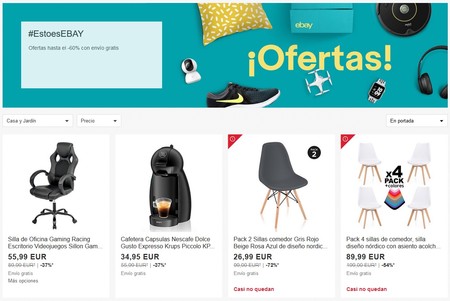 Cupón de descuento del 10% en la sección de casa y jardín en eBay sólo durante el día de hoy