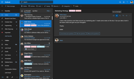 Microsoft lanza una nueva versión web de Outlook con modo oscuro, GIFs, aplazamiento de mails y muchas novedades en calendario