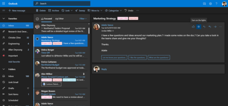 Microsoft lanza una nueva versión web de Outlook con modo oscuro, GIFs, aplazamiento de mails y muchas novedades en calendario