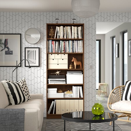 Billy Libreria Marron Efecto Nogal 1104848 Pe867943 S5