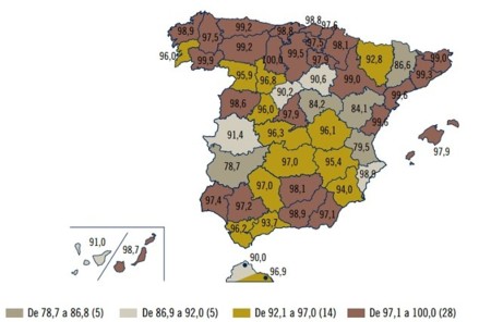 La provincia española con mayor cobertura 3G es ... Palencia