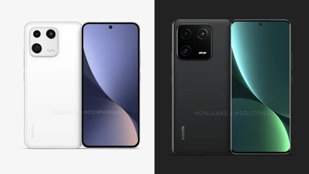 Xiaomi 13 (左) と Xiaomi 13 Pro (右) のレンダリング