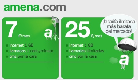 Amena da un duro golpe en la mesa: llamadas ilimitadas e Internet por 25 euros
