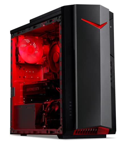 Acer Nitro 50 N50-640 - Ordenador de Sobremesa Gaming (Intel Core i5-12400, 4.40 GHz, 16 GB RAM, 512 GB SSD, NVIDIA GeForce RTX 3060, Free DOS, Wi-Fi, HDMI) - PC Gaming Negro