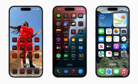 iOS 18のホーム画面