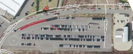 El párking de Brabus visto desde Google Maps