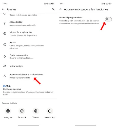 Whatsapp Prueba Beta