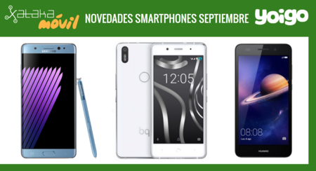 Precios Samsung Galaxy Note 7, bq Aquaris X5 Plus y Huawei Y6 II Compact con Yoigo