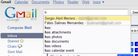 Autocompletado de búsquedas, otra novedad de Gmail Labs