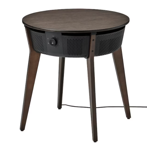 STARKVIND
Mesa con purificador aire, chapa de roble teñida/marrón oscuro