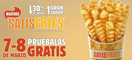 7 y 8 de marzo: prueba gratis las nuevas patatas Satisfries de Burger King