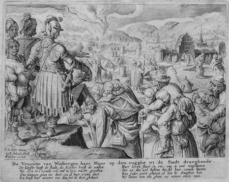 ilustración de las mujeres cargando a sus maridos