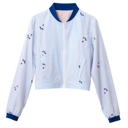 50% de descuento en la bomber corta a rayas de Madmoiselle R: ahora cuesta sólo 26,49 euros en La Redoute