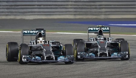 Lucha Hamilton Vs Rosberg Bahrein 2014