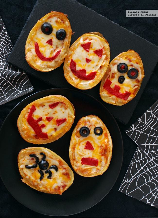 Patatas rellenas monstruosas: receta de Halloween
