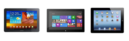 La pantalla de Surface RT sale muy bien parada frente a la competencia