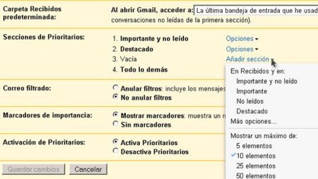 Personaliza tu Priority Inbox