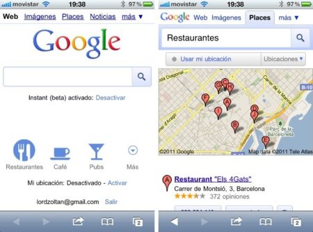 Google presenta nuevas prestaciones para su interfaz móvil de búsquedas