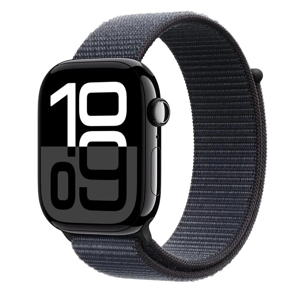 Apple Watch Series 10 (2024), GPS + LTE, 46 mm,Correa deportiva Negra, Talla M/L