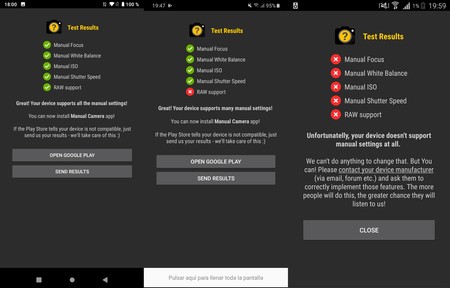 Compatibilidad Cámara Manual