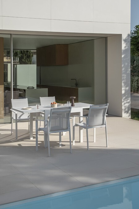 Mesa De Jardin 90 180x90 Cm Extensible En Aluminio Starmi