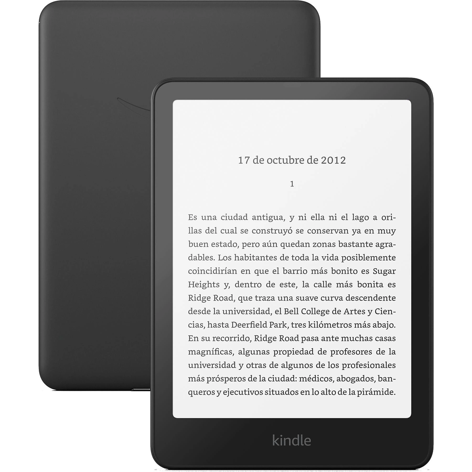 eBook - Amazon Kindle Paperwhite, 7", 16 GB, 300 ppi, Con publicidad, Sin reflejos, Autonomía de semanas, Negro