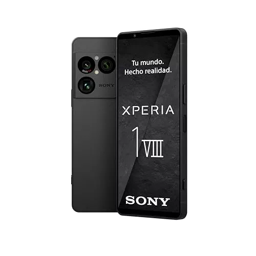 Sony Xperia 1 VIII - Pantalla OLED HDR FHD+ de 6,5" 19,5:9 120Hz, Triple cámara con Nuevo teleobjetivo, Xperia AI, Batería 2 días, Audio 3,5 mm, Dual SIM, Negro Grafito