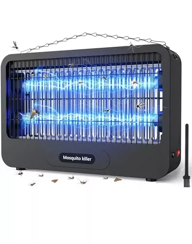Lámpara Antimosquitos, 3500V 20W Mata Mosquitos Electrico, Lampara Mosquitos Silenciosa, Resistente al Agua IPX4, para Interior, Exterior, Cocina, Dormitorio, Jardín, Patio(100m²)