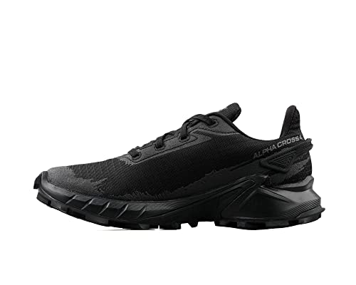 Salomon Alphacross 4 Gore-Tex Zapatillas Impermeables de Trail Running para Mujer, Agarre potente, Protección frente al agua y el clima, Comodidad duradera, Black, 40