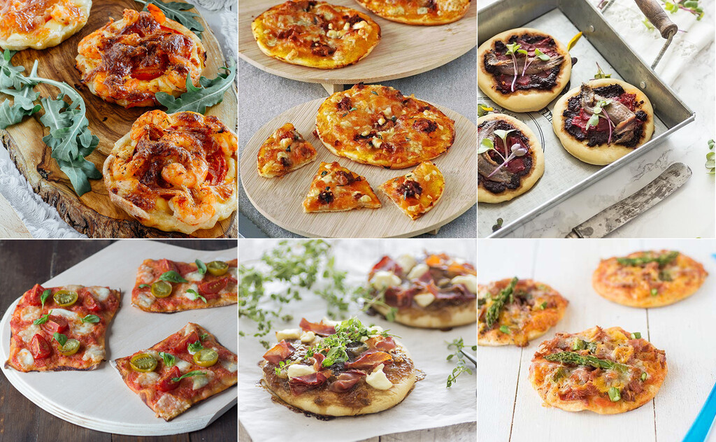 Siete recetas de mini pizzas variadas y muy fáciles, ideales para una cena de aperitivo