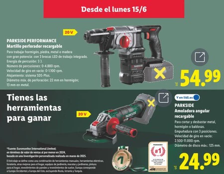 Amoladora Parkside Folleto Lidl