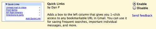 Quicklinks, bastante utiles