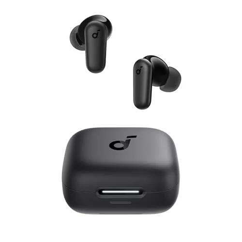 Soundcore P30i Auriculares Inalámbricos Bluetooth con Cancelación de Ruido de Anker, Cancelación de Ruido Potente e Inteligente, Graves Potentes, 45 Horas, Estuche 2 en 1 y Soporte para el Móvil, IP54