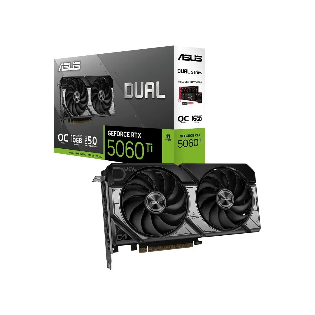 ASUS DUAL GeForce RTX 5060 Ti OC Edition 16GB GDDR7 Reflex 2 RTX AI DLSS4